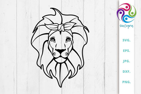 Lion Bandana Svg, Lion Scarf SVG SVG Sintegra 