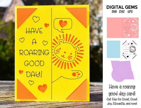 lion card design SVG Digital Gems 