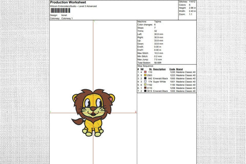 Lion Embroidery Designs Embroidery/Applique DESIGNS SvgOcean 