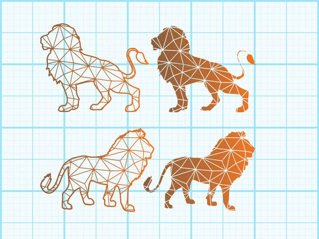 Lion Geomatical Print SVG Johan Ru designs 