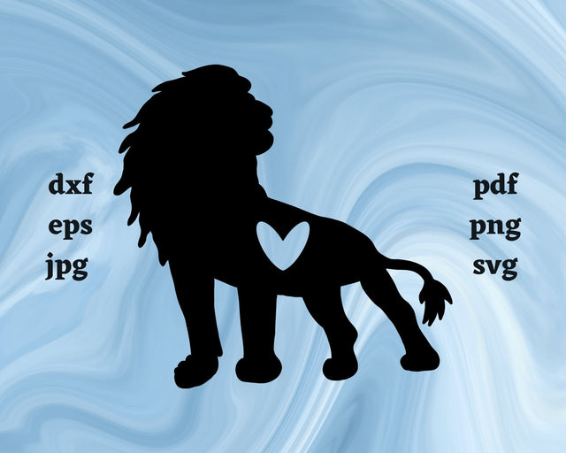 Lion Heart SVG Cut File SVG Northern Light SVG 