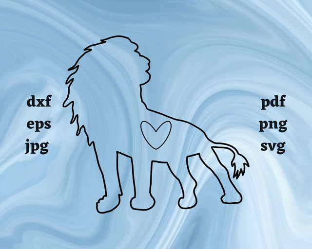 Lion Heart SVG Cut File SVG Northern Light SVG 