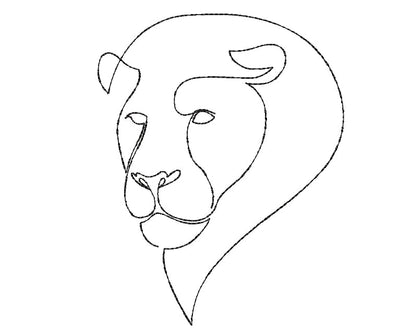 Lion machine embroidery design , 4 sizes , instant download. Embroidery/Applique DESIGNS ArtEMByNatalia 