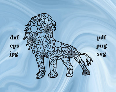 Lion Mandala SVG Cut File SVG Northern Light SVG 
