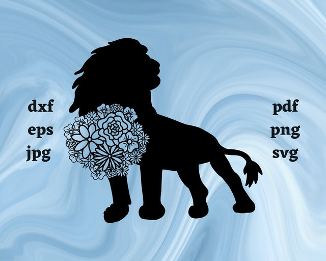 Lion Mandala SVG Cut File SVG Northern Light SVG 