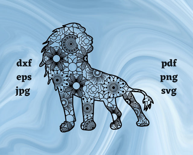 Lion Mandala SVG Cut File SVG Northern Light SVG 