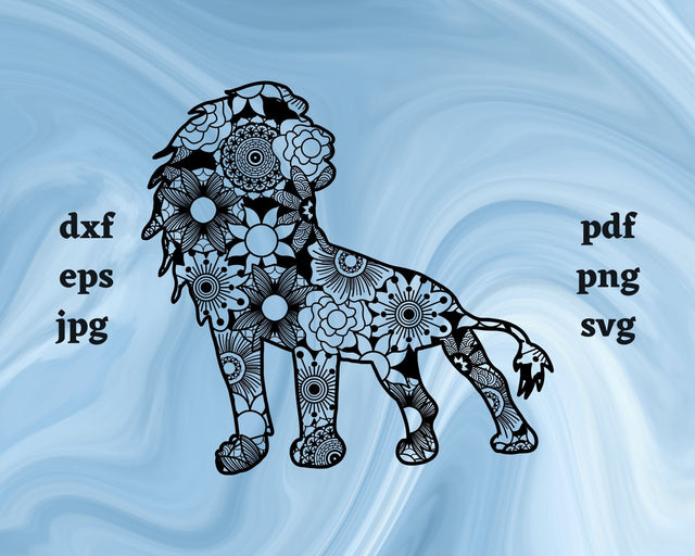 Lion Mandala SVG Cut File SVG Northern Light SVG 