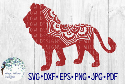Lion Mandala SVG Wispy Willow Designs 