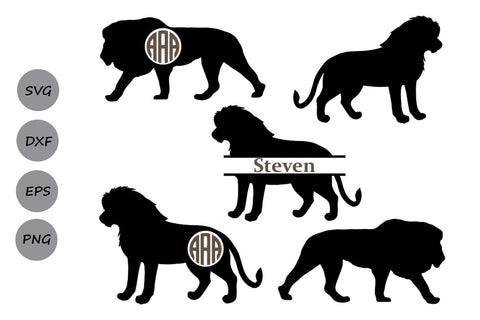 Lion Monogram| Animals SVG Cut Files SVG CosmosFineArt 