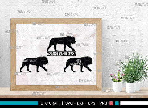 Lion Monogram, Lion Silhouette, Lion SVG, Lion Head Svg, Lions Svg, Wild Animal Svg, African Animal Svg, SB00289 SVG ETC Craft 