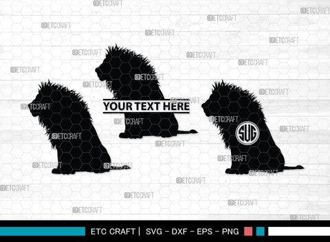 Lion Monogram, Lion Silhouette, Lion SVG, Lion Head Svg, Lions Svg, Wild Animal Svg, African Animal Svg, SB00289 SVG ETC Craft 