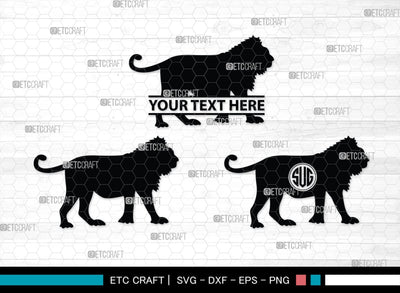 Lion Monogram, Lion Silhouette, Lion SVG, Lion Head Svg, Lions Svg, Wild Animal Svg, African Animal Svg, SB00289 SVG ETC Craft 