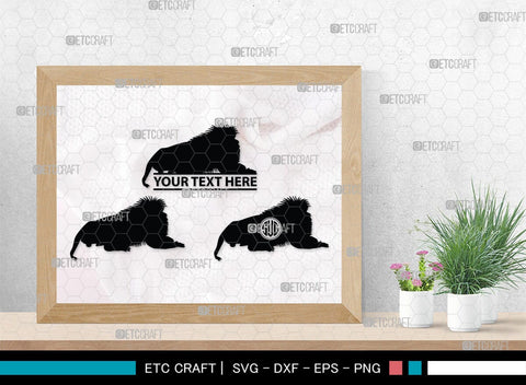 Lion Monogram, Lion Silhouette, Lion SVG, Lion Head Svg, Lions Svg, Wild Animal Svg, African Animal Svg, SB00289 SVG ETC Craft 