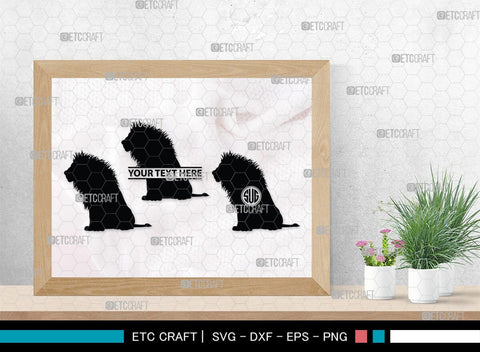 Lion Monogram, Lion Silhouette, Lion SVG, Lion Head Svg, Lions Svg, Wild Animal Svg, African Animal Svg, SB00289 SVG ETC Craft 