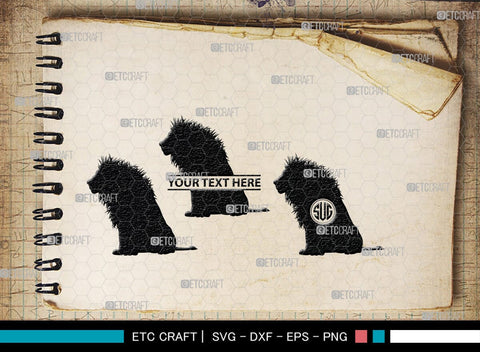 Lion Monogram, Lion Silhouette, Lion SVG, Lion Head Svg, Lions Svg, Wild Animal Svg, African Animal Svg, SB00289 SVG ETC Craft 