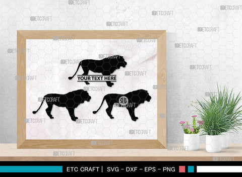 Lion Monogram, Lion Silhouette, Lion SVG, Lion Head Svg, Lions Svg, Wild Animal Svg, African Animal Svg, SB00289 SVG ETC Craft 