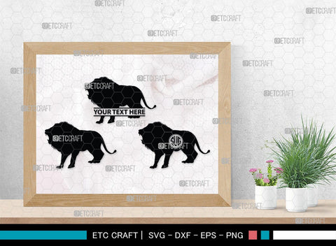 Lion Monogram, Lion Silhouette, Lion SVG, Lion Head Svg, Lions Svg, Wild Animal Svg, African Animal Svg, SB00289 SVG ETC Craft 
