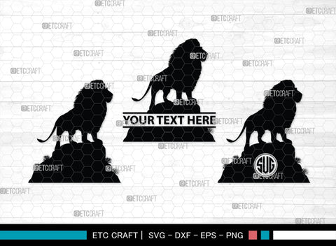 Lion Monogram, Lion Silhouette, Lion SVG, Lion Head Svg, Lions Svg, Wild Animal Svg, African Animal Svg, SB00289 SVG ETC Craft 