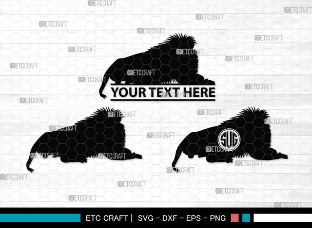 Lion Monogram, Lion Silhouette, Lion SVG, Lion Head Svg, Lions Svg, Wild Animal Svg, African Animal Svg, SB00289 SVG ETC Craft 