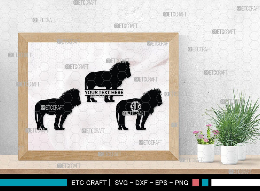 Lion Monogram, Lion Silhouette, Lion SVG, Lion Head Svg, Lions Svg ...