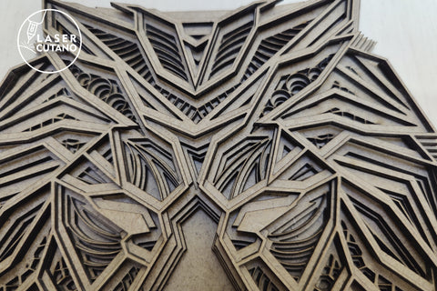 Lion - Multilayer Laser Cut Files, Mandala, 3D Design SVG LaserCutano 