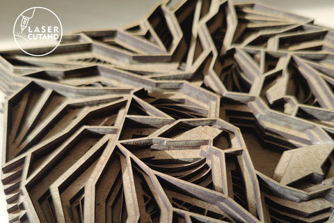 Lion - Multilayer Laser Cut Files, Mandala, 3D Design SVG LaserCutano 