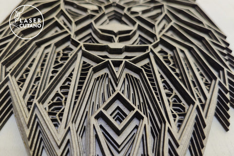 Lion - Multilayer Laser Cut Files, Mandala, 3D Design SVG LaserCutano 