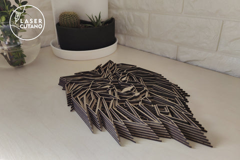 Lion - Multilayer Laser Cut Files, Mandala, 3D Design SVG LaserCutano 
