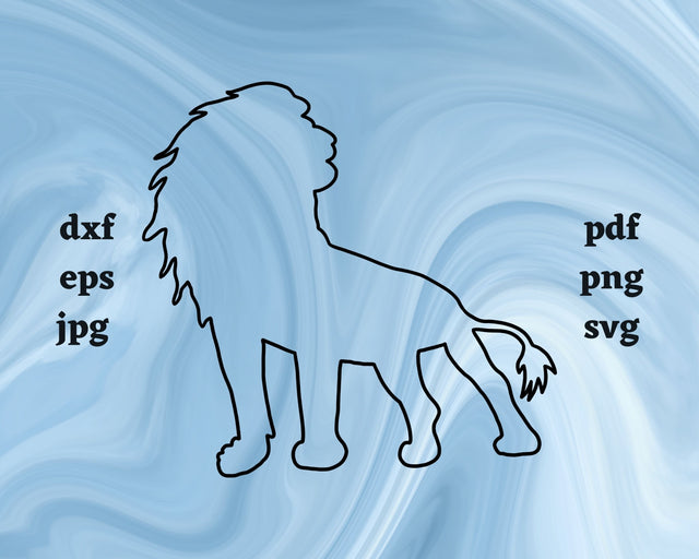 Lion Outline SVG Cut File SVG Northern Light SVG 