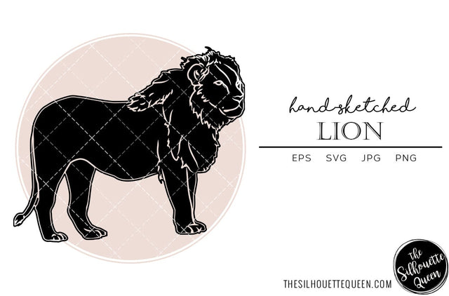 Lion Sketch Vector SVG Loveleen Kaur 