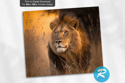 Lion Style 20 oz / 30 oz Tumbler PNG Sublimation Regulrcrative 