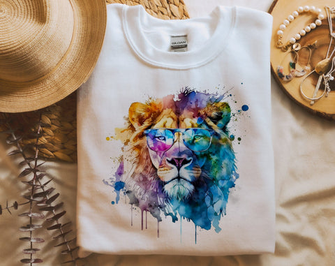 Lion Sublimation Designs Bundle, 6 Designs, Lion PNG Files, Lion Clipart Sublimation HappyDesignStudio 