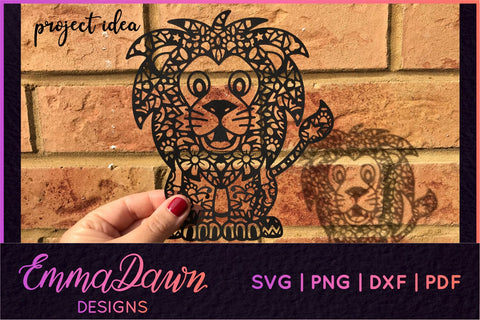 Lion SVG, Cute Lion SVG SVG Emma Dawn Designs 