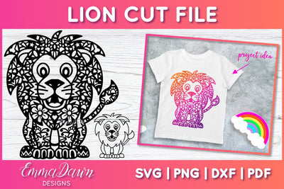 Lion SVG, Cute Lion SVG SVG Emma Dawn Designs 
