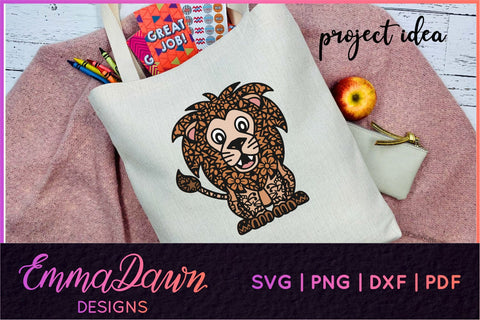 Lion SVG, Cute Lion SVG SVG Emma Dawn Designs 