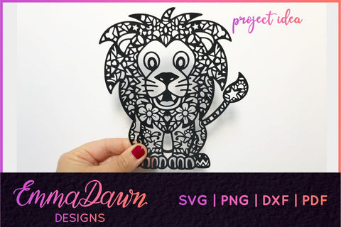 Lion SVG, Cute Lion SVG SVG Emma Dawn Designs 