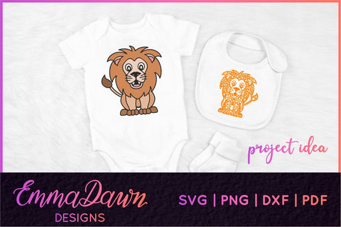 Lion SVG, Cute Lion SVG SVG Emma Dawn Designs 