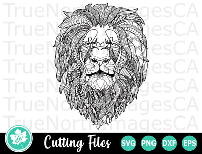 Lion SVG | Zentangle SVG | Mandala SVG SVG TrueNorthImagesCA 