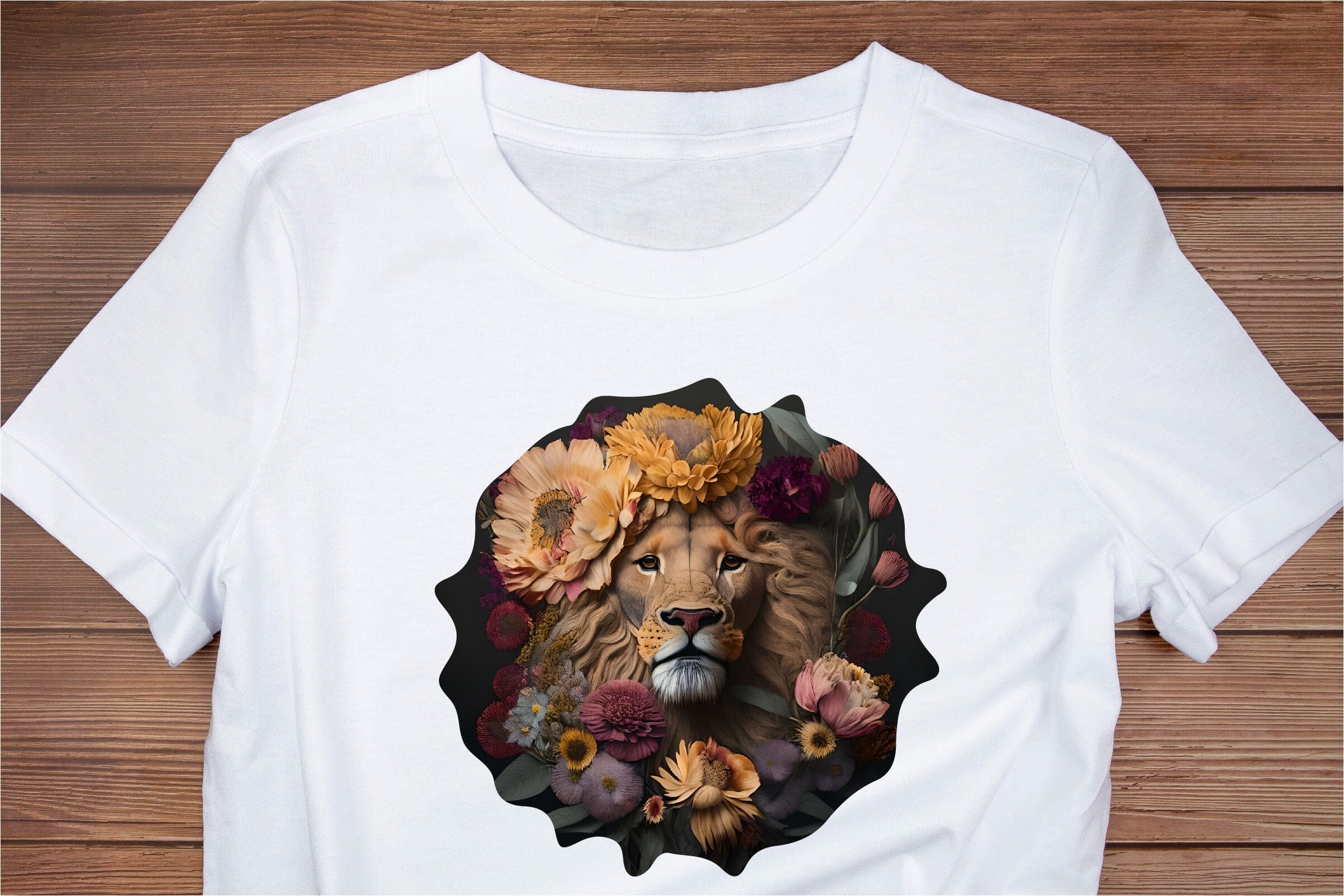 lion head t-shirt-logo creative lion