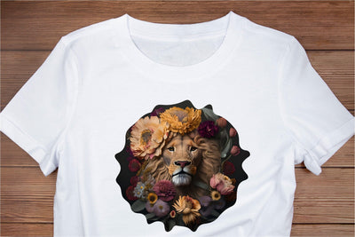 Lion T-Shirt Sublimation. Tshirt Design PNG Sublimation Olga Terlyanskaya 
