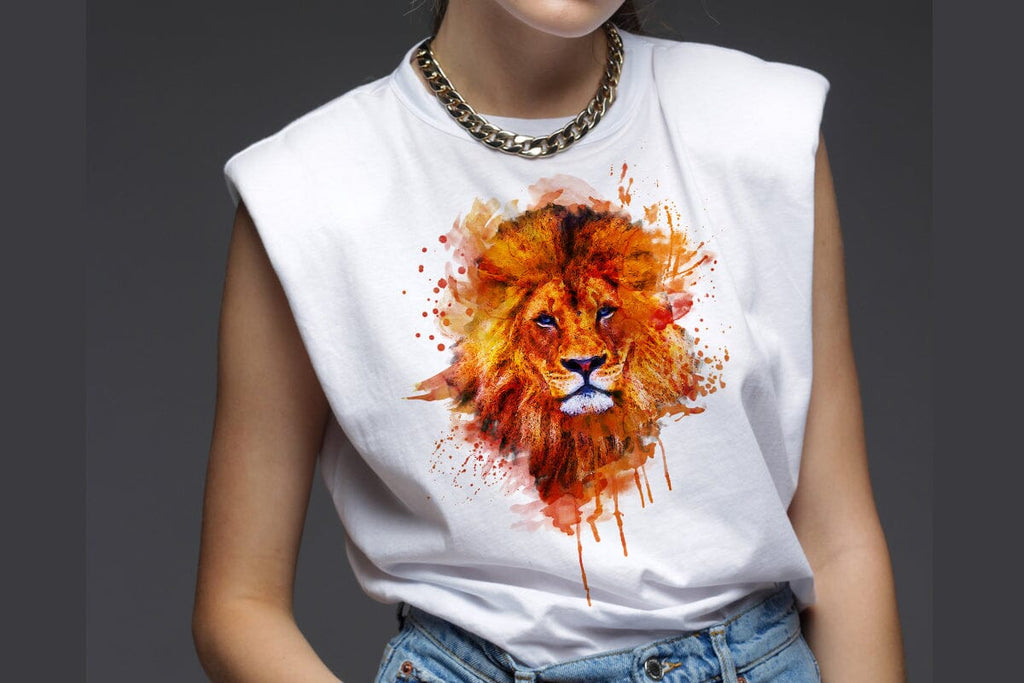 Lion Watercolor Sublimation Clipart PNG JPG - So Fontsy