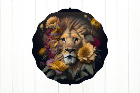 Lion Wind Spinner PNG. Animal Wind Spinner Sublimation Olga Terlyanskaya 