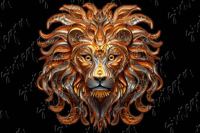 Lion Zodiac Sign Paper Quilling PNG File | Sublimation Free For Commercial Use Sublimation Sintegra 