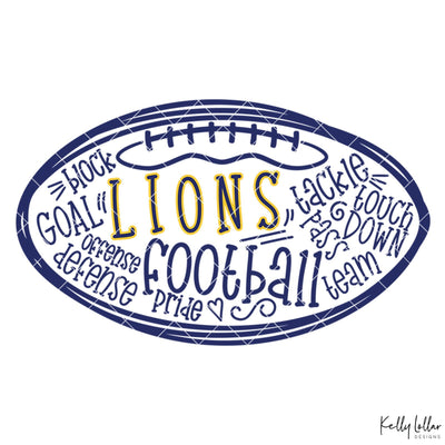 Lions Football SVG Kelly Lollar Designs 