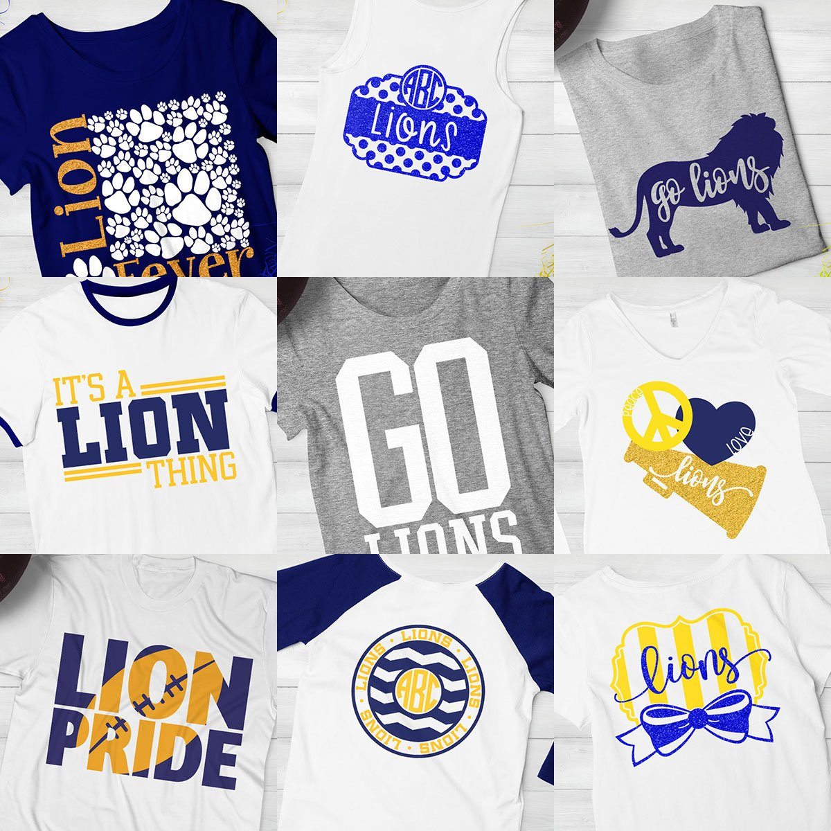 Lions Sports Shirts School Spirit Shirts Lions Mascot Lions 