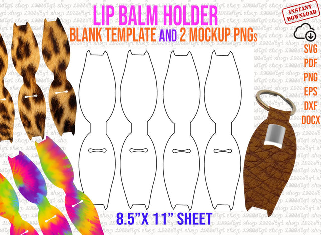 Lip Balm Holder Template, Lip Balm Holder Svg Lip Balm Holder, Lip Balm Holder Personalized, Custom Lip balm Labels, Dxf, Svg, Docx 11"x8.5" SVG 1966digi 