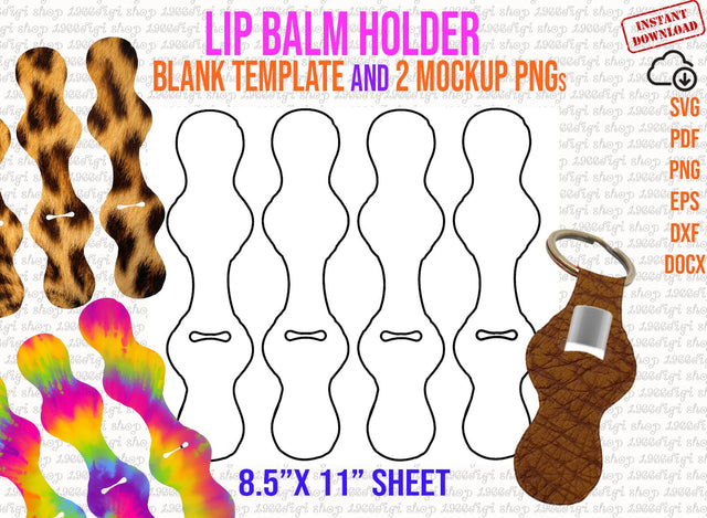 Lip Balm Holder Template, Lip Balm Holder Svg Lip Balm Holder, Lip Balm Holder Personalized, Custom Lip balm Labels, Dxf, Svg, Docx, Eps SVG 1966digi 