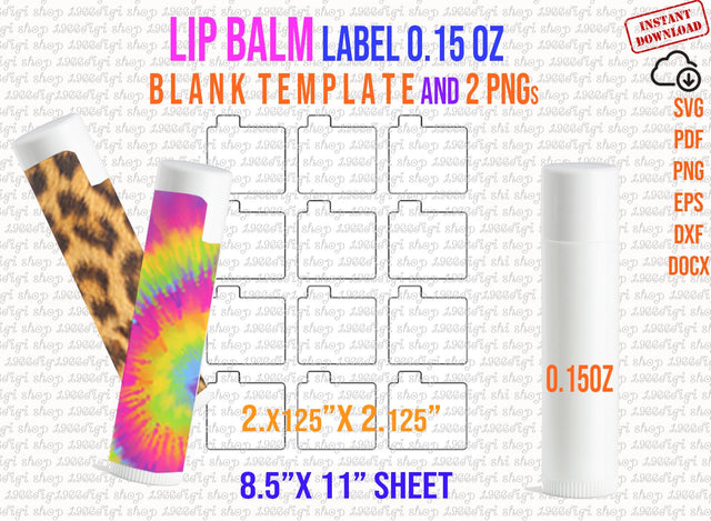 Lip Balm Label Template, Lip Balm Stickers, Lip Balm Labels Svg, Lip Balm Personalized, Custom lip balm Labels, Dxf, Svg, Docx, Eps sheet SVG 1966digi 