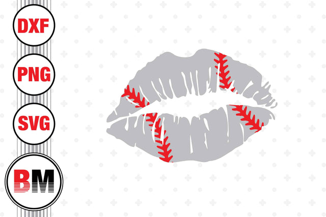 Lip Baseball SVG, PNG, DXF Files SVG BMDesign 