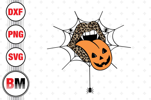 Lip Tongue Halloween SVG, PNG, DXF Files SVG BMDesign 